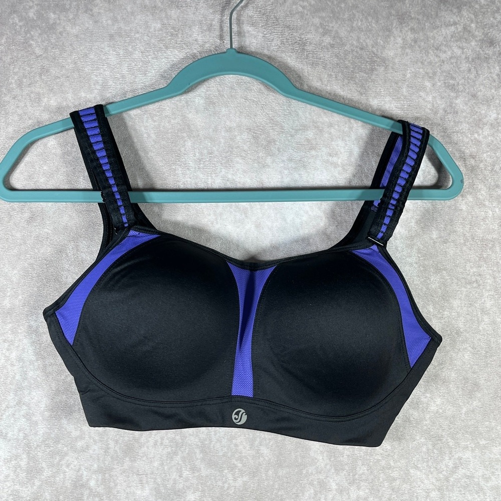 Soma Max Support Contour Underwire Sports Bra Womens Size 34D Black Purple
